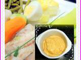 Lottes aux légumes vapeur, mayonnaise,oeufs durs