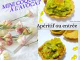 Mini canapé à garnir en forme de coquille à l'avocat pour la saint valentin