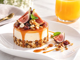 Mini entremets , mousse, Caramel, Muesli, Fruits Secs et Figues