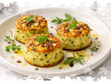 Mini flans de courgettes - menthe - graines