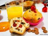 Muffins d'automne au chocolat et fruits confits