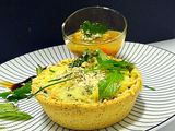 Quiche au blé complet aux légumes, viande, fromages avec de la poudre du fruit du de baobab