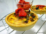 Quiches aux poivrons et 3 fromages