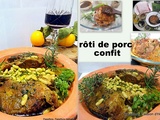 Rôti de porc confit aux flageolets