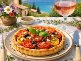 Tarte à la tomate/fromage aux saveurs provençales