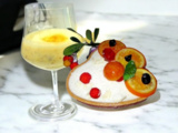 Tarte coeur - blanc manger coco - fruits confits