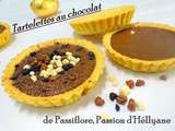 Tartelettes sablées garnies de chocolat au lait / caramel