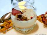 Verrine panna cotta au foie gras, pain d'épices et magret de canard