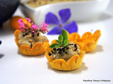 Video + recette mini coupelles spicy au caviar d'aubergine