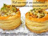 Vol-au-vent au poisson moutarde crème coco curcuma