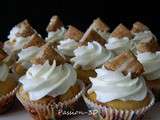 Cupcakes au nougat caramel noix de coco