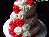 Wedding cake rouge et blanc