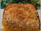 Butternut farcie poireau quinoa et crumble de parmesan