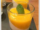 Panna cotta au lait de coco et coulis de mangue