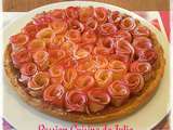 Tarte roses de pommes à la crème de noix