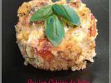 Timbales de boulgour tomates mozza