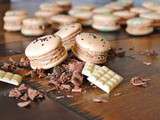 Macaron ganache montée chocolat cœur coulant caramel au beurre salé