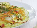 Interfel  Carpaccio de pommes et haddock aux agrumes