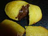 Madeleines fourrées au chocolat et à la confiture d'abricots - Chaque étape en photo