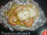 Papillote de crevettes au chèvre sec et miel - Chaque étape en photo