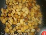 Pommes de terre sautées au reblochon - Chaque étape en photo