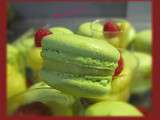 Macarons citron vert framboise