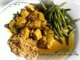 Poulet au curry fruite