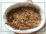 Crumble spaguetties de pommes noix amandes