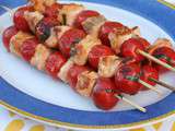 Brochettes de saumon aux tomates cerises à la plancha