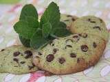 Cookies à la menthe fraîche et aux pépites de chocolat