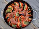 Gratin d'aubergines et de tomates au pesto