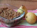 Gratin de poires au caramel et streusel à la cannelle