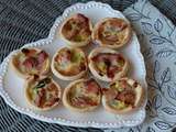 Mini tartelettes aux poireaux et au bacon