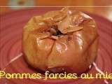 Pommes farcies au miel