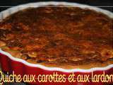 Quiche aux carottes et aux lardons