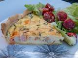 Quiche aux crevettes, ail et surimi