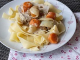 Rôti de veau aux châtaignes et aux légumes