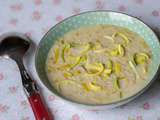 Soupe irlandaise aux poireaux et flocons d’avoine (brotchen foltchep)