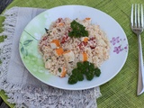 Taboulé surimi tomates concombre et menthe