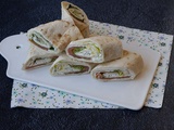 Wrap de saumon fumé, Fromage frais et salade verte