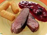 Magret de canard aux fruits rouge