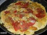 Omelette aux tomates et pomme de terre