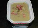 Potage aux champignons-lardons