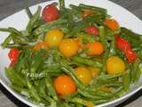 Salade de haricots aux tomates cerise