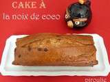 Cake moelleux à la noix de coco et aux pépites de chocolat