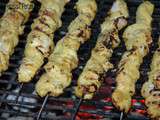 Brochettes de poulet au bbq