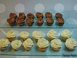 Cupcakes chocolat blanc et chocolat au lait