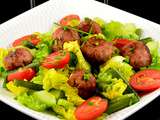 Boulettes de Saucisse Italienne, Salade Mixte