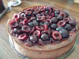 Cheesecake chocolat noir et cerises