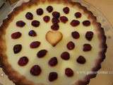 Tarte au chocolat blanc et aux cerises confites